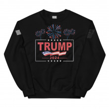 "Trump, 2024-Rise Up" Gildan 18000 Unisex Sweatshirt