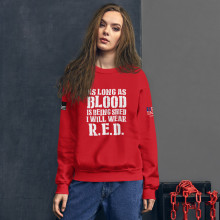 "As Long as Blood is Shed" Gildan 18000 Unisex Crew Neck Sweatshirt
