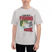 "Bad Day of Fishing" Men's Champion T-Shirt