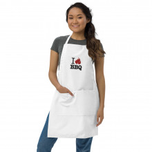 "I Love BBQ" Embroidered Apron