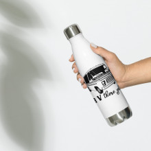 "R V there yet?" Stainless Steel Water Bottle