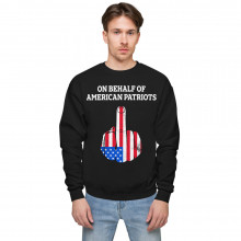On behalf of American Patriots" Hanes P-160 Unisex fleece sweatshirt