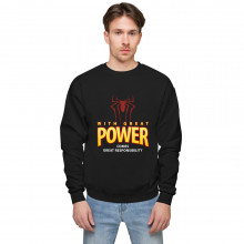 "With great power" Hanes P-160 Unisex fleece sweatshirt